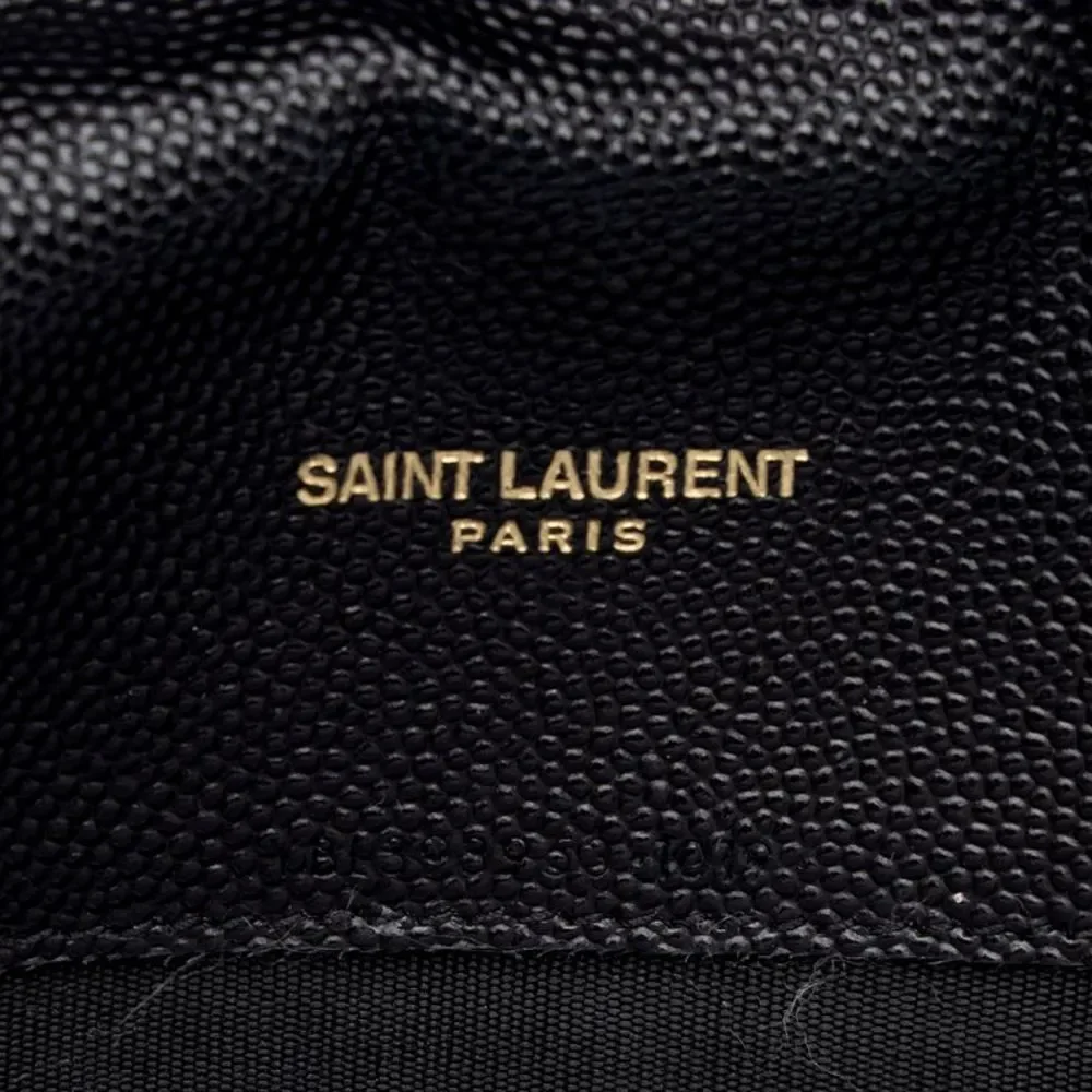 Saint Laurent Matelasse Grain de Poudre Monogram Envelope Chain Wallet - Picture 8 of 14